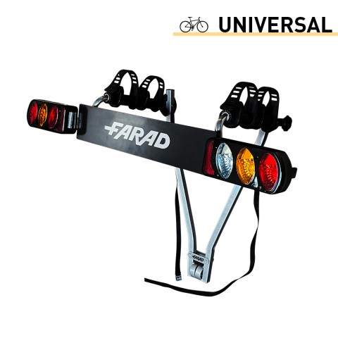 Suporte da placa de licença com luzes do suporte da bicicleta do gancho de reboque Varaita Farad