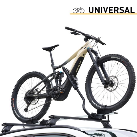 Suporte de bicicleta de aço universal com barras de tejadilho de carro anti-roubo Pesio
