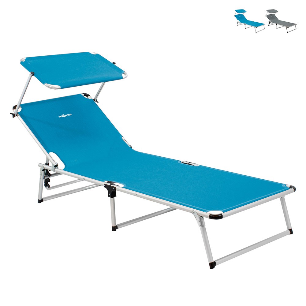 Espreguiçadeira Cama de Praia Dobrável Leve Proteção Sol Malibù Brunner