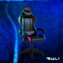 Cadeira Gaming com LED's RGB Almofadas Rodas Super-Confortável Desportiva The Horde Medidas