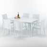 Mesa retangular Branca com 6 Cadeiras Resistente Profissional  150x90 Summerlife Estoque