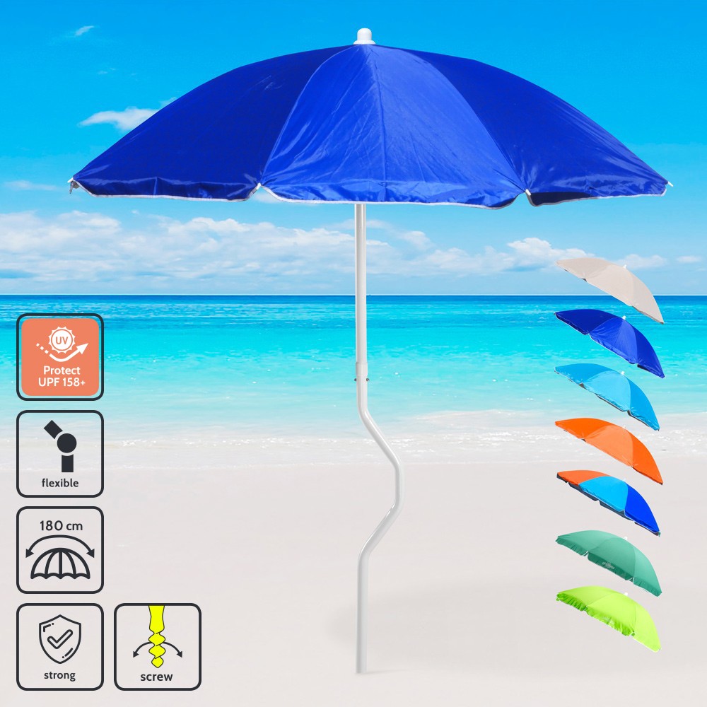 Guarda-sol de Praia Antivento Anti-UV 180 cm Girafacile Prometeo