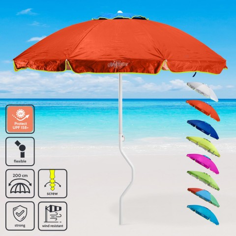 Guarda-Sol para Praia GiraFacile com Proteção UV e 200cm, Ermes Promoção