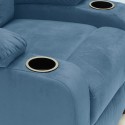 Poltrona reclinável Confortável Moderna Microfibra Encosto c/Apoio pés Veludo Laura Light Catálogo