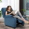 Poltrona reclinável Confortável Moderna Microfibra Encosto c/Apoio pés Veludo Laura Light Venda