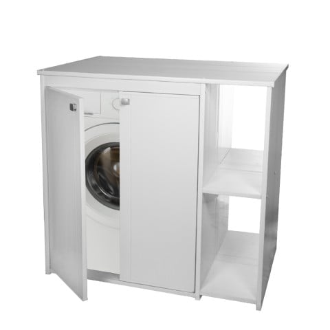 Armário Máquina de Lavar Externo Branco de 2 Compartimentos PVC 5012PRO Negrari   Promoção