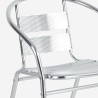 Cadeira de alumínio com braços jardim bar restaurante empilhável Sunday Descontos