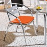 Cadeira de alumínio com braços jardim bar restaurante empilhável Sunday Catálogo