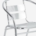 Conjunto mesa exterior alumínio 70x70cm 2 cadeiras bar jardim Bliss Saldos