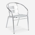 Conjunto mesa exterior alumínio 70x70cm 2 cadeiras bar jardim Bliss Oferta