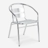 Conjunto mesa redonda 70cm com 2 cadeiras de alumínio bar jardim exterior Fizz Oferta