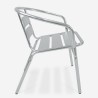 Conjunto mesa redonda 70cm com 2 cadeiras de alumínio bar jardim exterior Fizz Estoque