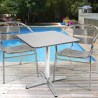 Conjunto mesa exterior alumínio 70x70cm 2 cadeiras bar jardim Bliss Venda