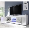 Móvel de TV sala de estar moderno branco brilhante 2 portas Nolux Wh Basic Estoque