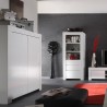 Aparador móvel sala de estar cozinha alto 4 portas branco brilhante Moyen Amalfi Descontos