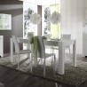 Mesa extensível moderna branco brilhante 90x137-185cm Lit Amalfi Descontos