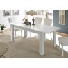 Mesa extensível moderna branco brilhante 90x137-185cm Lit Amalfi Catálogo