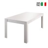 Mesa extensível moderna branco brilhante 90x137-185cm Lit Amalfi Venda