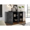 Aparador 3 portas cinzento brilhante moderna sala de estar cozinha Prisma Rt S Catálogo
