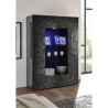 Vitrina sala de estar 2 portas cinzento brilhante design moderno 121x166cm Ego Rt Catálogo
