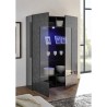 Vitrina sala de estar 2 portas cinzento brilhante design moderno 121x166cm Ego Rt Estoque