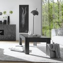 Mesa de centro sala de estar 65x122cm cinzenta brilhante moderna Lanz Prisma Descontos