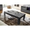 Mesa de centro sala de estar 65x122cm cinzenta brilhante moderna Lanz Prisma Catálogo