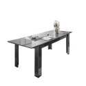 Mesa de jantar 90x137-185cm extensível cinzento brilhante Plus Prisma Oferta
