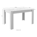 Mesa sala de jantar extensível branco brilhante 90x137-185cm Most Prisma Modelo