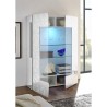 Vitrina branca brilhante moderna 2 portas de vidro sala de estar 121x166cm Ego Wh Estoque