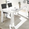 Mesa de sala de jantar 180x90cm branco brilhante moderno Athon Prisma Catálogo