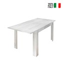 Mesa de jantar extensível madeira 90x137-185cm branco brilhante Vigo Urbino Oferta