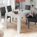 Mesa de jantar extensível madeira 90x137-185cm branco brilhante Vigo Urbino Estoque