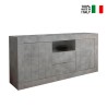 Aparador sala de estar moderno 2 portas 2 gavetas cinzento Urbino Ct L Venda