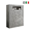 Aparador móvel alto sala de estar 2 portas moderno cinzento Sior Ct Urbino Venda