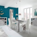Mesa de jantar moderna 90x137-185cm extensível cinzento Fold Urbino Escolha