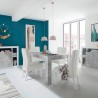 Mesa de jantar moderna 90x137-185cm extensível cinzento Fold Urbino Escolha