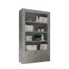 Estante móvel sala de estar escritório 2 portas 3 prateleiras cinzento cimento Wally Ct Oferta