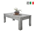 Mesa de centro baixa moderna 65x122cm cinzento cimento Iseo Urbino Venda