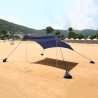 Tenda praia guarda-sol portátil tecido de proteção UV 2,3 x 2,3 m Formentera Custo