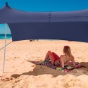 Tenda praia guarda-sol portátil tecido de proteção UV 2,3 x 2,3 m Formentera Oferta