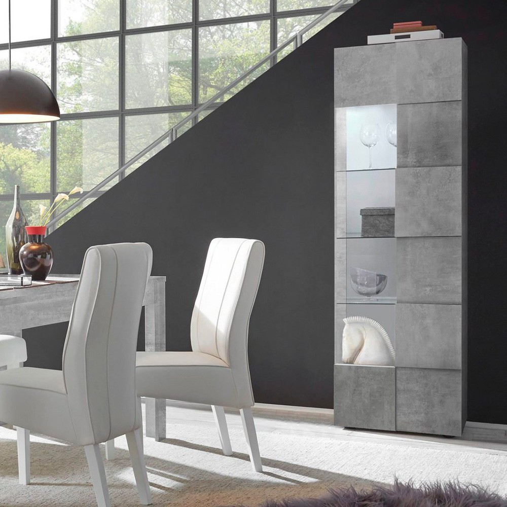 Vitrina Móvel Armário para Sala de Estar ou Corredor Moderno Vidro Bee Ct Dama