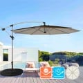 Guarda-sol de Jardim com 3metros Esplanadas Praia Bar Café Fan Brown Promoção