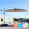 Guarda-sol de Jardim com 3metros Esplanadas Praia Bar Café Fan Brown Promoção