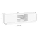 Móvel para TV Moderno Branco Brilhante para Sala de Estar 138cm 2 Portas Dener Ice Catálogo