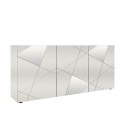 Armário Branco Moderno Sala de Estar Quarto 181cm 3 Portas Espelhadas Vittoria WH S Oferta