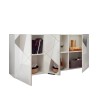 Armário Branco Moderno Sala de Estar Quarto 181cm 3 Portas Espelhadas Vittoria WH S Descontos