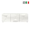 Móvel Baixo Branco Brilhante para TV Sala de Estar com 3 Portas 181cm Brema WH Vittoria Venda