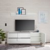 Móvel para TV Branco Brilhante Moderno Elegante 1 Porta 2 Gavetas Jupiter WH T1 Catálogo