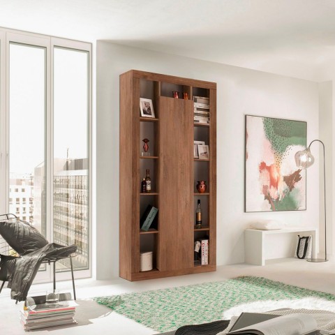 Estilo moderno sala de estar estante de coluna h217cm em madeira com porta Jote MR Promoção